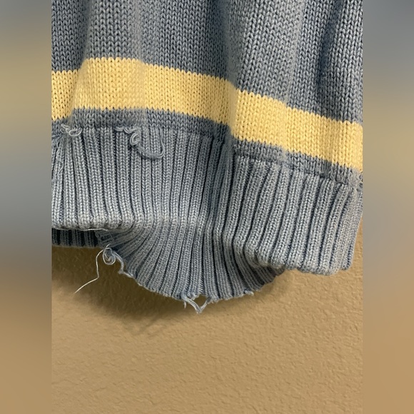 Brandy Melville Knit Vest - Blue, Cream (One size) - Picture 9 of 9